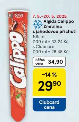 Algida Calippo Zmrzlina s jahodovou příchutí