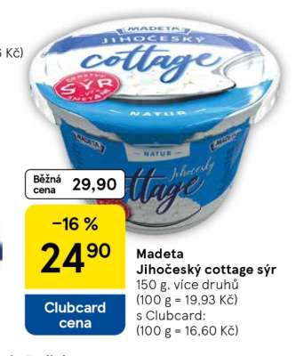 Madeta Jihočeský cottage sýr