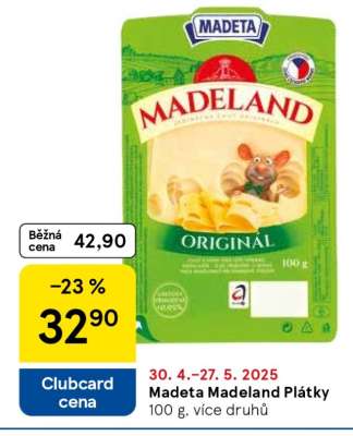 Madeta Madeland plátky