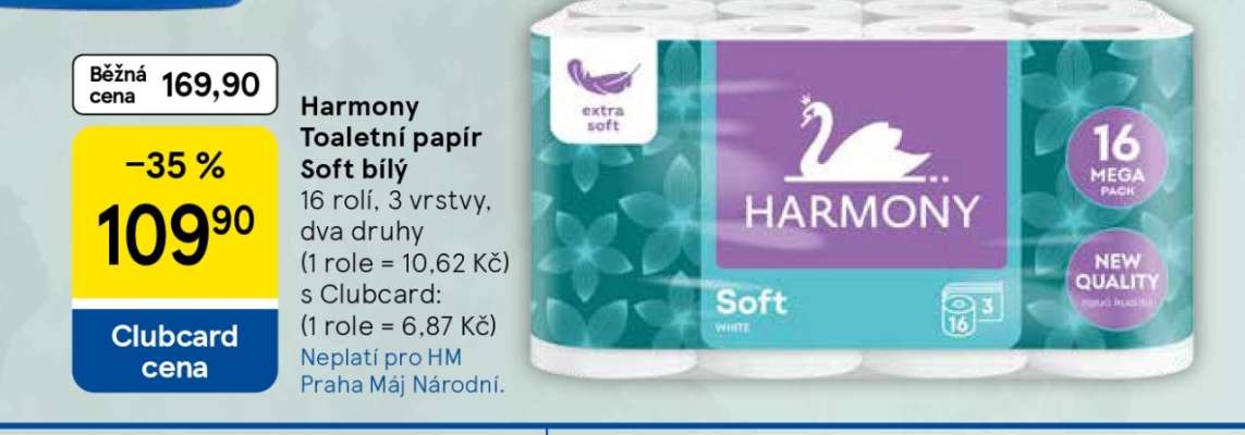 Harmony Toaletní papír Soft bílý