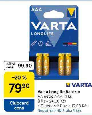 Varta Longlife Baterie