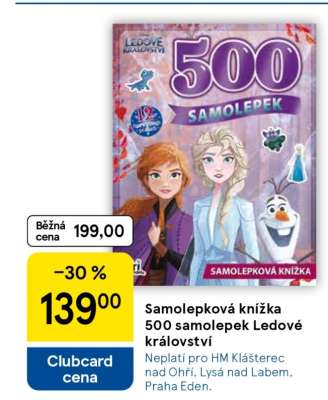 Samolepková knížka 500 samolepek Ledové království