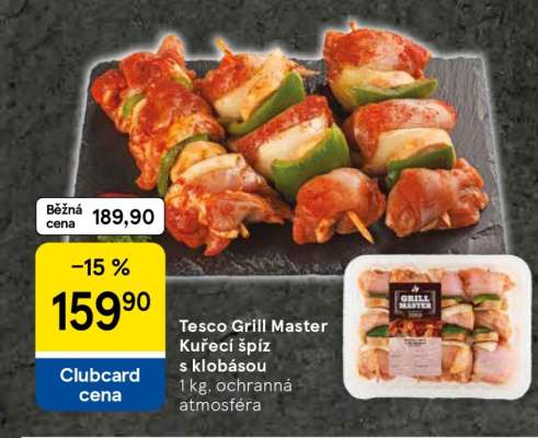 Tesco Grill Master Kuřecí špíz s klobásou