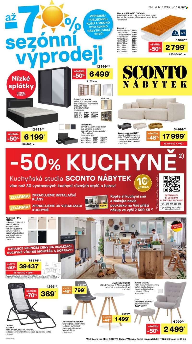 Leták SCONTO NÁBYTEK - 14.5.2025 - 17.6.2025.