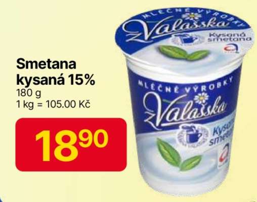 Smetana kysaná 15%