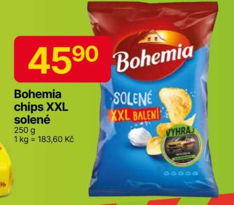 Bohemia chips XXL solené