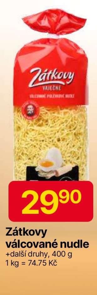 ZÁTKOVY VÁLCOVANÉ NUDLE