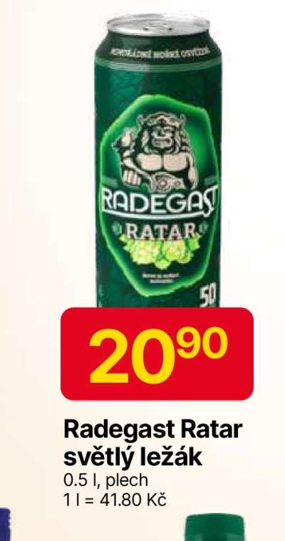 Radegast Ratar světlý ležák