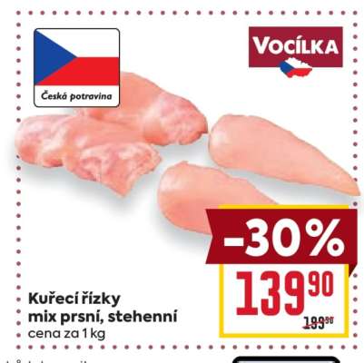 Kuřecí řízky mix prsí, stehenní