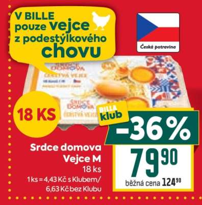 Srdce domova Vejce M 18 ks