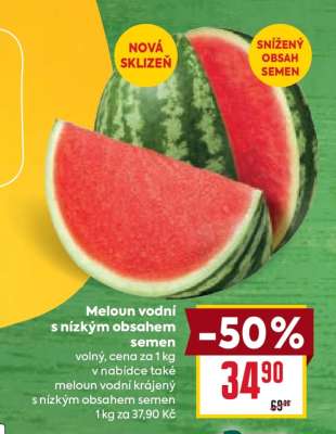 MELOUN VODNÍ S NÍZKÝM OBSAHEM SEMEN
