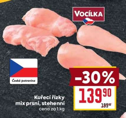 Kuřecí řízky mix prsí, stehenní