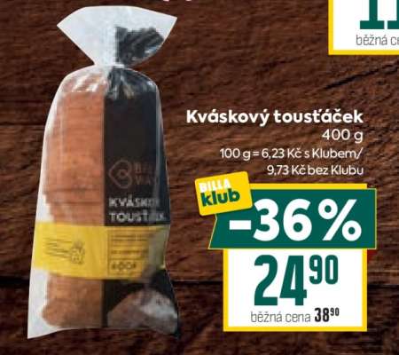 Kváskový tousťáček