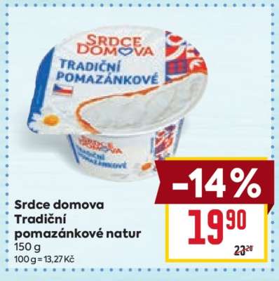 Srdce domova Tradiční pomazánkové natur