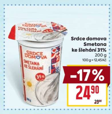 Srdce domova Smetana ke šlehání 31%