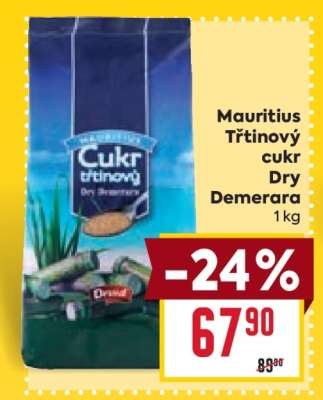 Mauritius Třtinový cukr Dry Demerara 1 kg