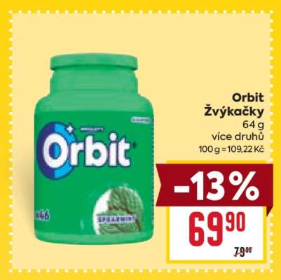 Orbit žvýkačky