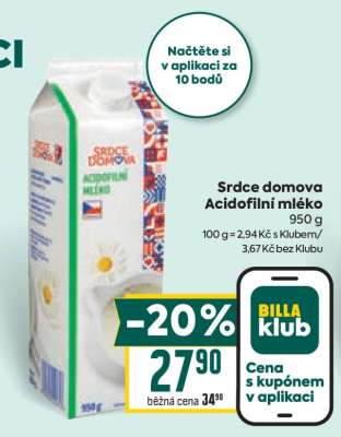 Srdce domova Acidofilní mléko