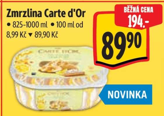 Zmrzlina Carte d’Or