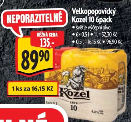 Velkopopovický Kozel 10 – 6pack