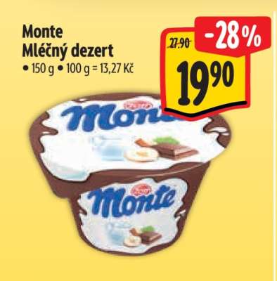 Monte mléčný dezert