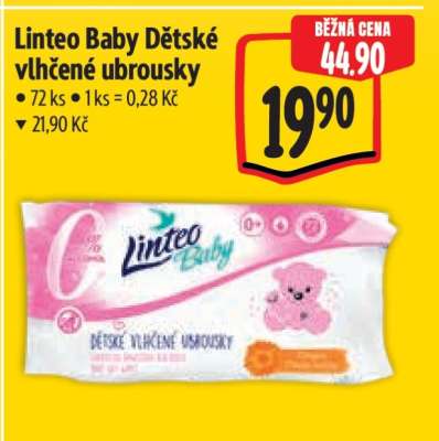 Linteo Baby dětské vlhčené ubrousky