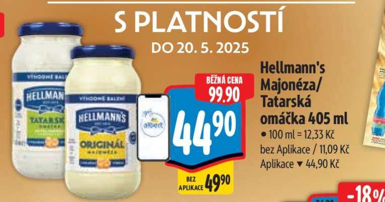 Hellmann´s majonéza tatarská omáčka 405 ml