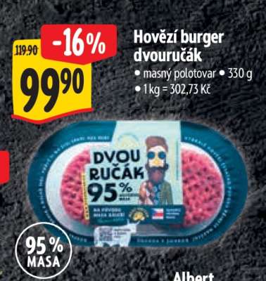 Hovězí burger dvouručák