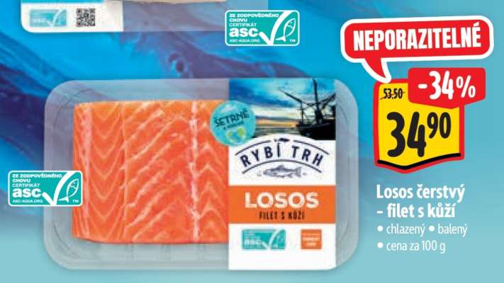 Losos čerstvý – filet s kůží