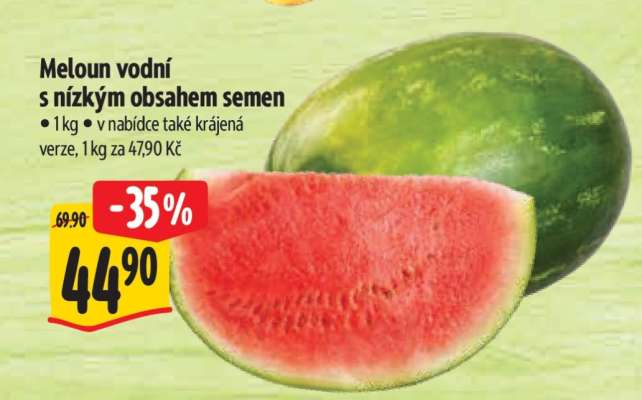 MELOUN VODNÍ S NÍZKÝM OBSAHEM SEMEN