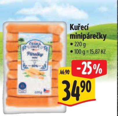Kuřecí minipárečky