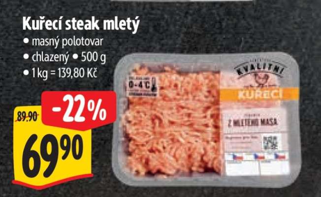 Kuřecí steak mletý