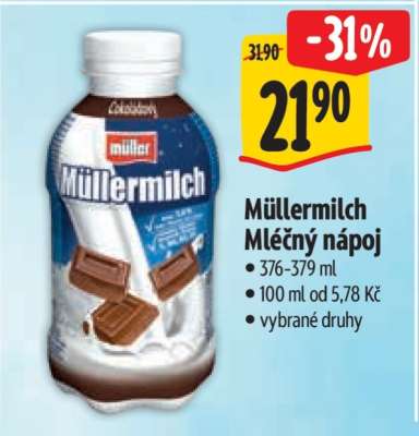 Müllermilch mléčný nápoj