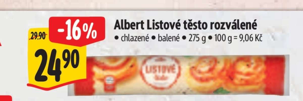 Albert Listové těsto rozválené