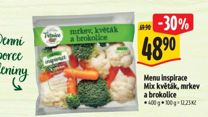 Menu inspirace Mix květák, mrkev a brokolice