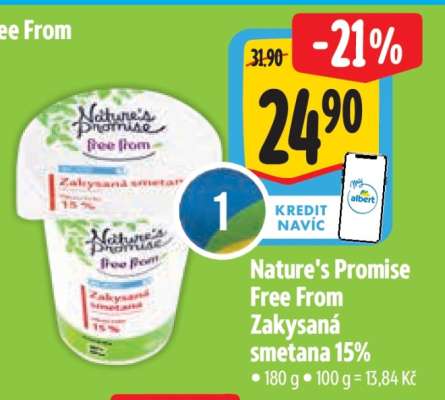 Nature's Promise Free From Zakysaná smetana 15%