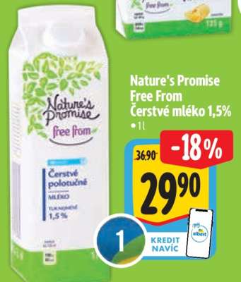 Nature's Promise Free From Čerstvé mléko 1,5%