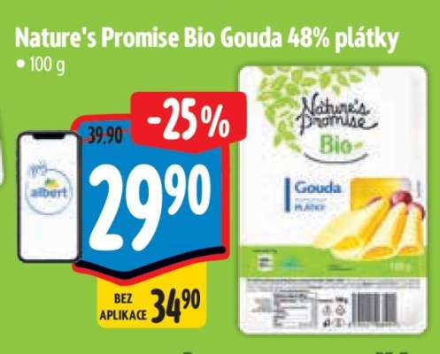 Nature's Promise Bio Gouda 48% plátky