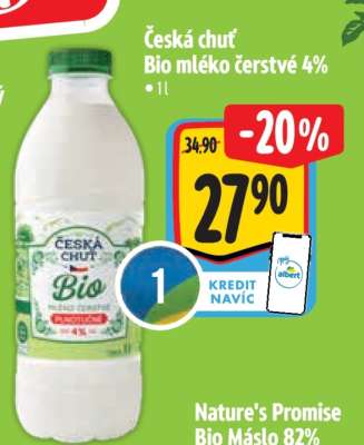 Česká chuť Bio Mléko čerstvé 4%