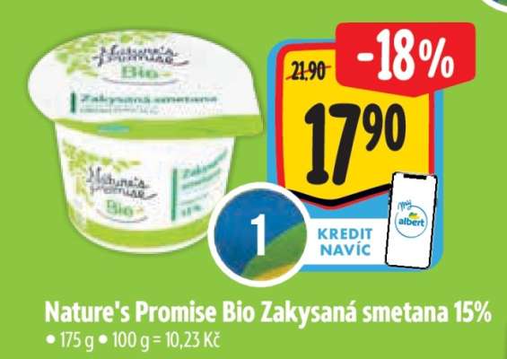 Nature’s Promise Bio Zakysaná smetana 15%