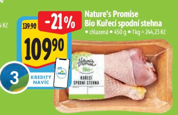 Nature’s Promise Bio Kuřecí spodní stehna