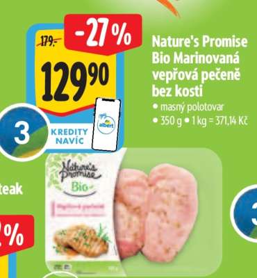 Nature's Promise Bio Marinovaná vepřová pečeně bez kosti