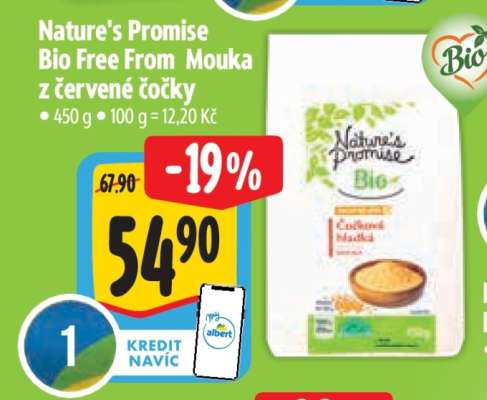Nature's Promise Bio Free From Mouka z červené čočky