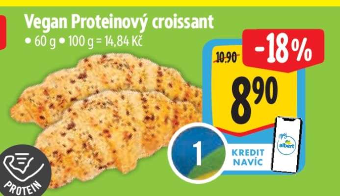 Vegan proteinový croissant
