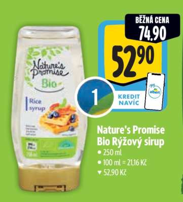 Nature’s Promise Bio Rýžový sirup