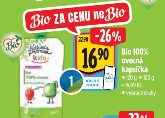 Bio 100% ovocná kapsička