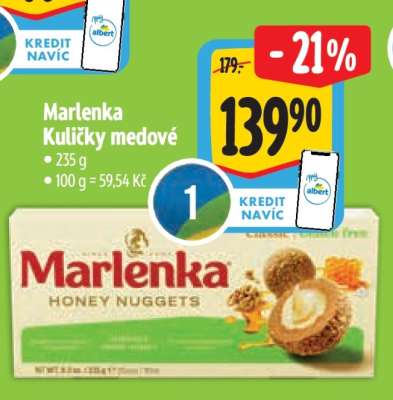 Marlenka kuličky medové