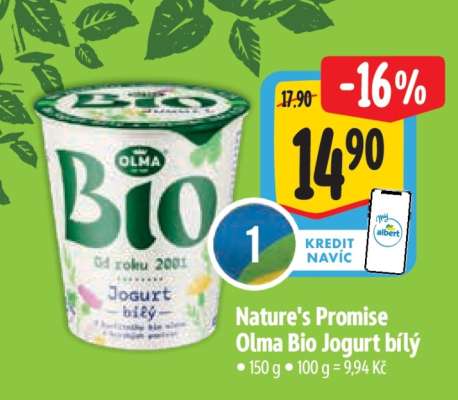Nature's Promise Olma Bio Jogurt bílý