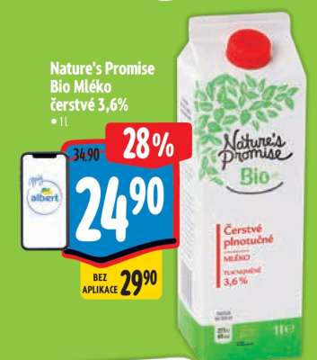 Nature's Promise Bio Mléko čerstvé 3,6