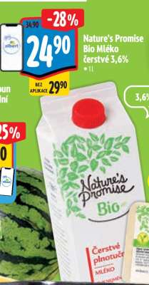 Nature's Promise Bio Mléko čerstvé 3,6